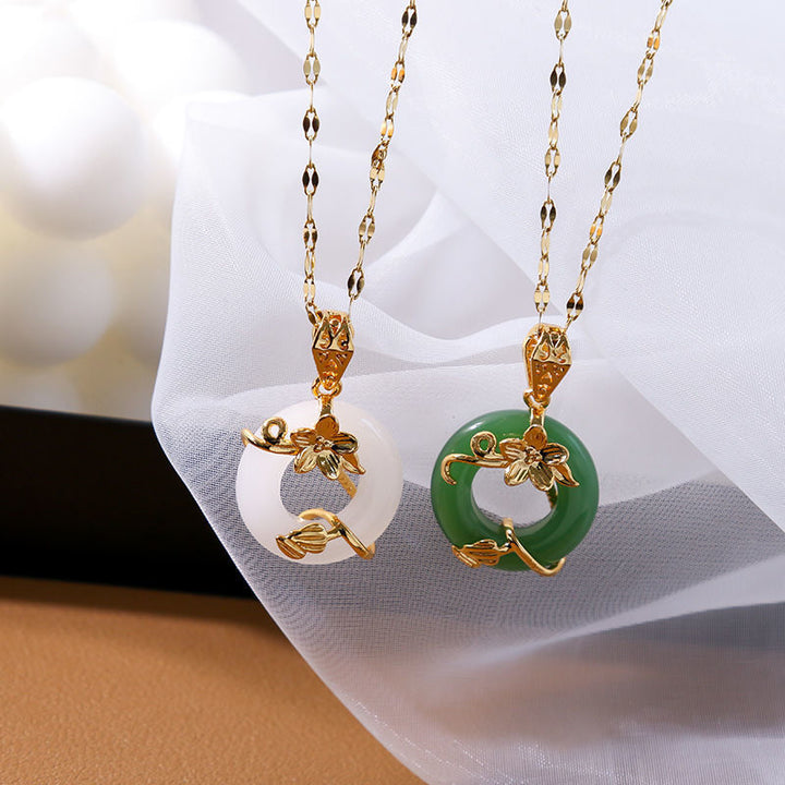 Japanese And Korean Lotus Leaves Lovers Necklace – Jewelry Gift Ideas — 1