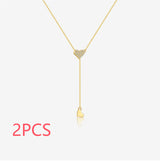 925 Sterling Silver Pull-out Love Y Necklace – Jewelry Gift Ideas — 7