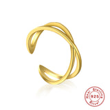 Sterling Silver Creative Simple X Cross Ring – Birthday Gifts — 5