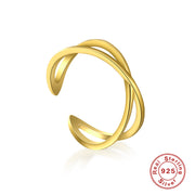 Sterling Silver Creative Simple X Cross Ring – Birthday Gifts — 5