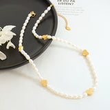 Peach Heart Splice Freshwater Pearl Chain – Thoughtful Gifts — 2