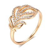 Flower Leaf Rose Gold High-end Fashion Ring Women – Stylish Gifts — 5
