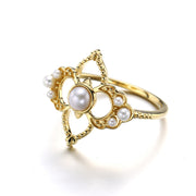 French Vintage Pearl Hollow Ring – Unique Gift Ideas — 5