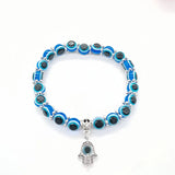 Blue Eye Beads Lucky Hand Of Fatima Bracelet – Jewelry Gift Ideas — 3