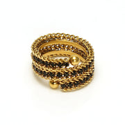 Stainless Steel 18K Full Diamond Multilayer Ring – Birthday Gifts — 6