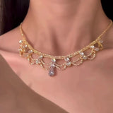 Elegant Lace-Detailed Waterdrop Necklace – Jewelry Gift Ideas — 2
