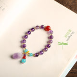 Natural Lavender Amethyst Original Stone Bracelet – Jewelry Gift Ideas — 4