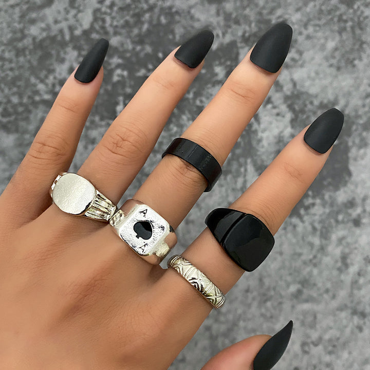 Personalized Creative Ring Ins Vintage Metal Playing – Stylish Gifts — 1