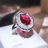 Women's Stone-inlaid Red Eye-catching Ring – Gifts for Her — 2
