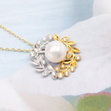Silver Plated Pearl Zircon Necklace – Jewelry Gift Ideas — 4