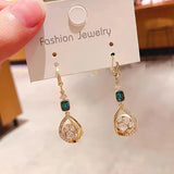 Diamond Water Drop Earrings French Double-sided – Birthday Gifts — 3