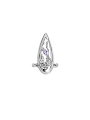 Metal Nail Ring Xianku Natural Moonlight Stone – Beauty Gifts — 6