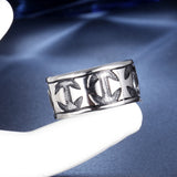Vintage Cross Men's Titanium Steel Ring – Gifts for Him — 7