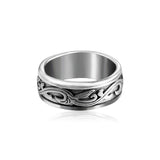 Titanium Steel Tang Grass Pattern Ring Simple – Holiday Gift Ideas — 5