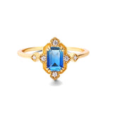 Sterling Silver Blue Green Quartz Ring – Gift Ideas — 2