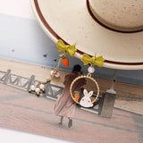 S925 Silver Needle Rabbit Carrot Bow Pearl – Gifts for Pet Lovers — 12