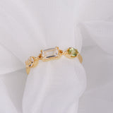 Crystal Topaz Peridot Women's Ring – Gifts for Her — 4