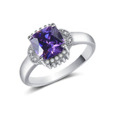 Simple Fat Square White Gold Plated European – Stylish Gifts — 3