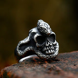 Domineering Python Skull Titanium Steel Ring – Practical Gifts — 4