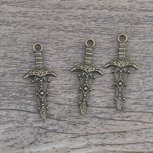 Antique Alloy Double-sided Sword Pendant – Jewelry Gift Ideas — 1