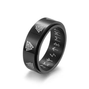 Nordic Viking Text Rotating Stainless Steel Ring – Birthday Gifts — 8