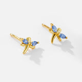 Sterling Silver Small Pattern Blue Zircon Fashion – Stylish Gifts — 4