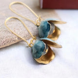 Ancient Gold Flower Beads Earrings Fashion Ear Hanging – Stylish Gifts — 1