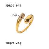 High-grade Micro-set Zircon Geometric Ring – Thoughtful Gifts — 6