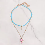 Mushroom Cross Pendant Multilayer Necklace – Jewelry Gift Ideas — 6