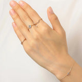 Simple Diamond Topaz Ring With Japanese – Special Occasion Gifts — 1