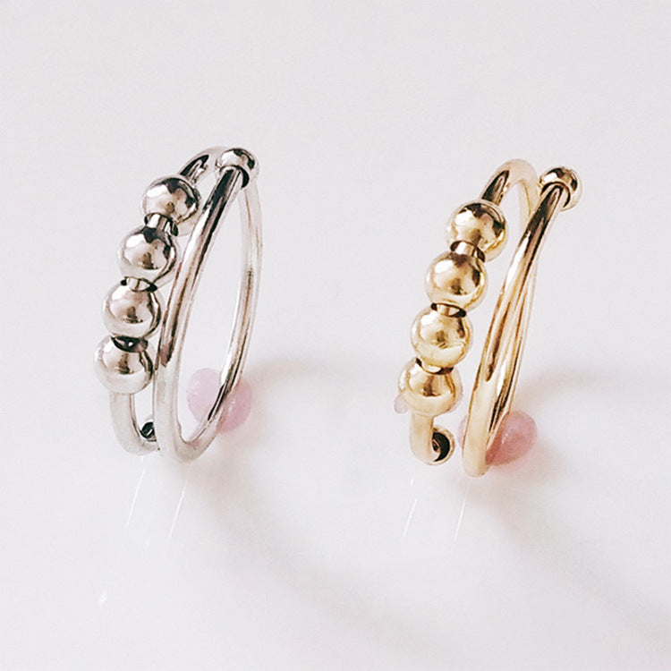 Turning Beads To Relieve Stress Beaded Ring – Birthday Gifts — 1