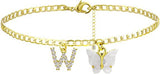 Butterfly Letter Feet Chain Fashion Inlaid Diamond – Stylish Gifts — 4