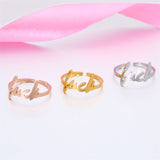 Ladies Fashion Letter Ring Titanium Steel – Stylish Gifts — 6