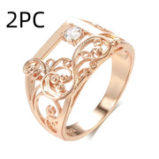 Natural Zircon Women's Rose Gold Vintage Ring – Gifts for Her — 2