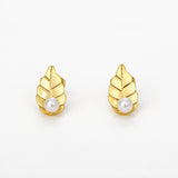 Leaf-shapepd Stud Earrings Ornament – Small Gift Ideas — 4