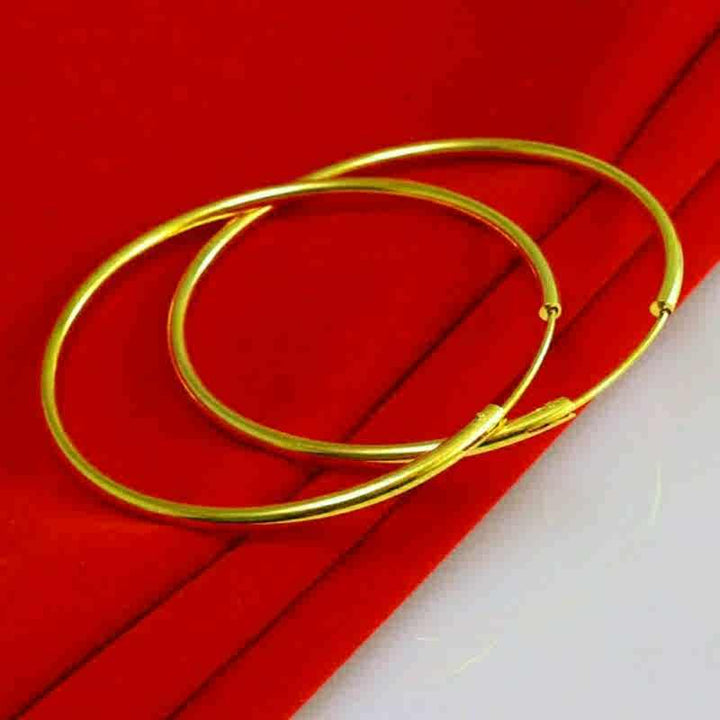 Non-fading Anti-allergy Earrings Gold-plated Big – Small Gift Ideas — 1