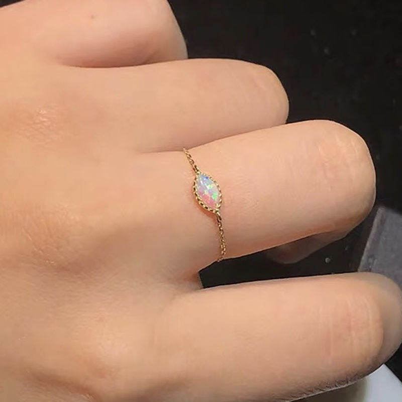 Chain Ring With Adjustable Inlay Safari Colorful – Everyday Gifts — 1