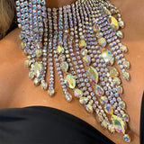 Rhinestone Necklace Set Female Exaggerated Tassel – Jewelry Gift Ideas — 8