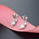 Personalized Cute Polished Kitten Stud Earrings – Cat Lover Gifts — 2