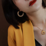 Stitching C Shaped Earrings Small Jewelry – Jewelry Gift Ideas — 5