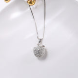 Sterling Silver Necklace Hand Frosted Personality – Jewelry Gift Ideas — 4