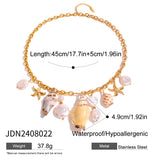 Stainless Steel Conch Hammered Starfish Pearl – Jewelry Gift Ideas — 6