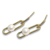 Women's Natural Freshwater Pearl Paper Clip Earrings – Gifts for Her — 6
