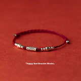 925 Silver Lucky Koi Braided Rope Red Bracelet – Jewelry Gift Ideas — 3