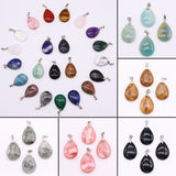 Natural Stone Black Line Red Texture Pendant – Jewelry Gift Ideas — 1