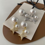 Large And Small Pearls Zircon Eight-pointed Stars – Gifts for Her — 1