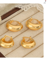 Simple Glossy Copper-plated Gold U-shaped Earrings – Small Gift Ideas — 13