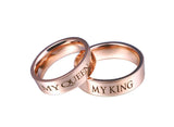 My King Queen Ring 14k Rose Gold Couple Ring – Gifts for Couples — 4