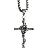 Thorn Rose Cross Necklace Men's Trendy – Jewelry Gift Ideas — 3