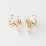 S925 Silver Gilded Earrings Freshwater Pearl Stereoscopic – Gift Ideas — 3